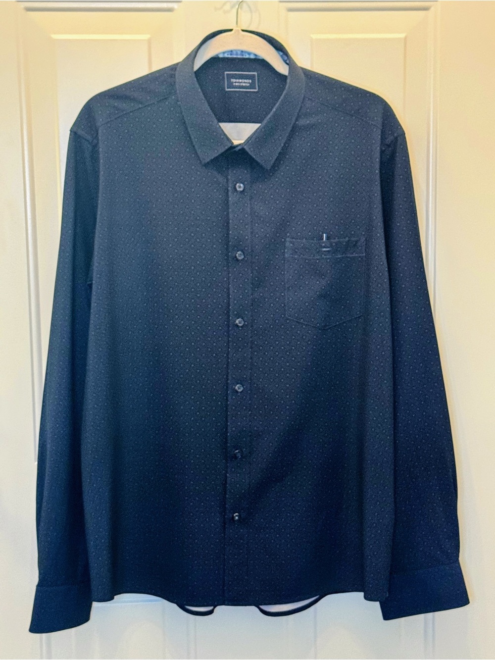 7 Diamond’s Button up Men’s Dress Shirt Stretch Travel Resort Career Casual XL